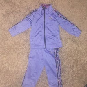 Adidas toddler girl sweatsuit